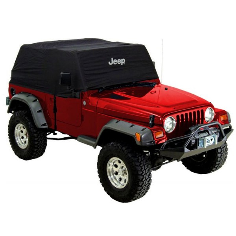 MOPAR Cab Cover with Jeep Logo - Black | Best Prices & Reviews at Morris 4x4