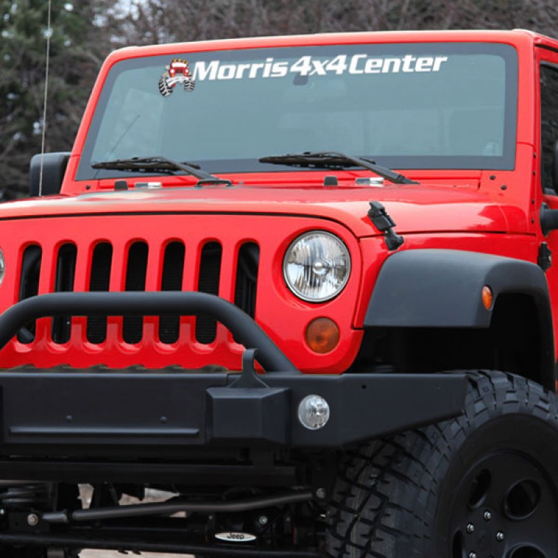Morris 4x4 Center Jeep Logo Windshield Decal White 31 5 X 5 5 Best Prices Reviews At Morris 4x4