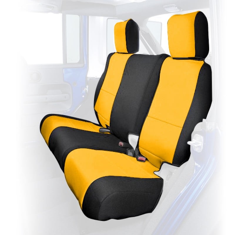 Coverking Rear 60 40 Split Bench Seat Cover Neoprene Yellow Black