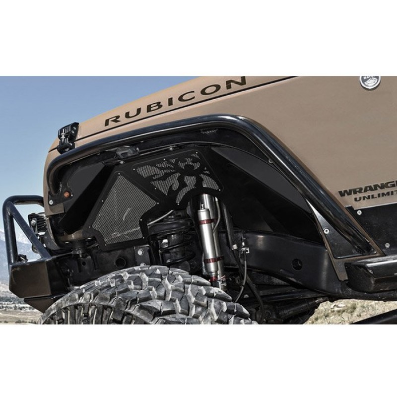 Poison Spyder Vented Front Inner Fender Kit - Black