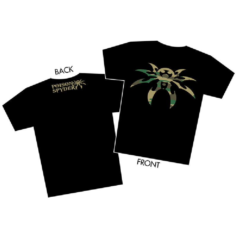 Poison Spyder "Camo Spyder" T-Shirt, Black
