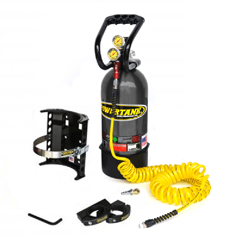 Power Tank 10lb System with HP250i Regulator and 30' Coiled Air Hose - Gloss Black