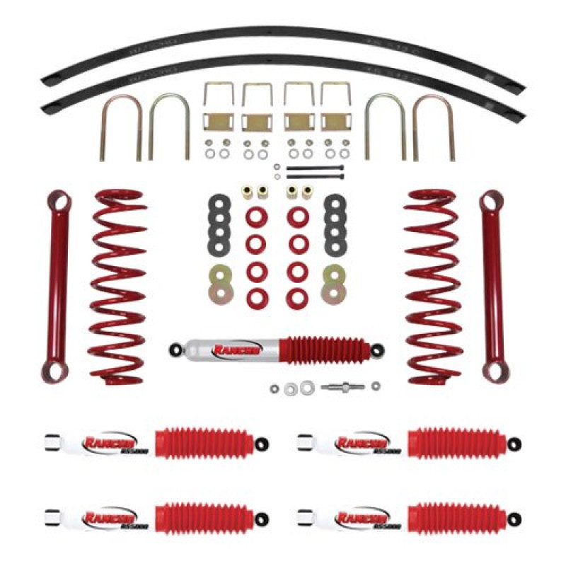 Rancho 2.5" Suspension Lift Kit with RS5000X Shocks Red
