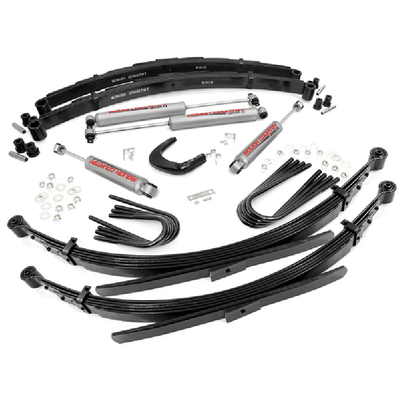 Rough Country 4" Suspension Lift Kit with Premium N2.0 Series Shocks and Leaf Springs