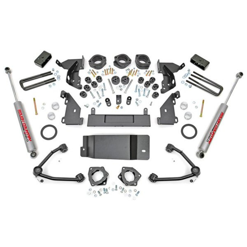 Rough Country 4.75" Suspension & Body Lift Combo Kit with Aluminum Knuckles and Control Arms