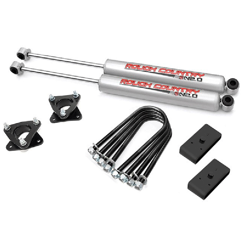 Rough Country 2.5" Suspension Leveling Lift Kit with Premium N2.0 Series Shocks