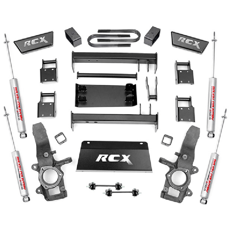 Rough Country 5" Suspension Lift Kit with Premium N2.0 Shocks and 4" Rear Blocks