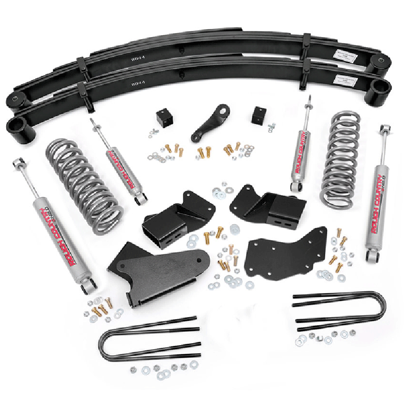 Rough Country 4" Suspension Lift Kit with Premium N2.0 Series Shocks and Rear Leaf Springs