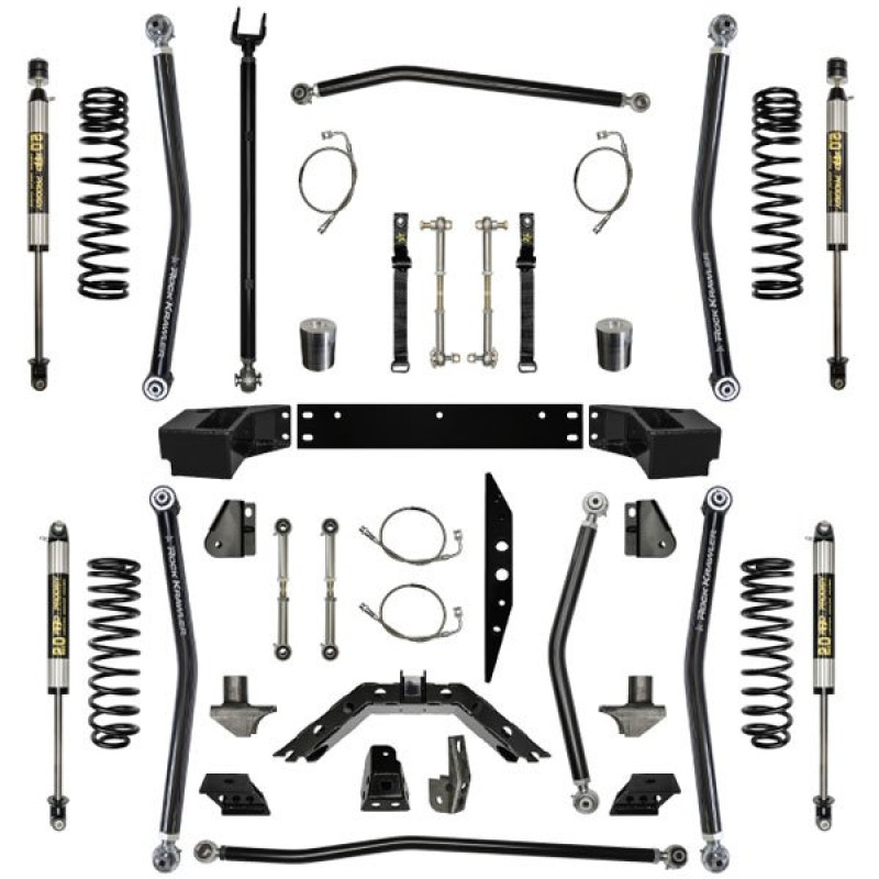 Rock Krawler 3.5" Stage 1 X-Factor Long Arm System Lift Kit with 3" Rear Stretch