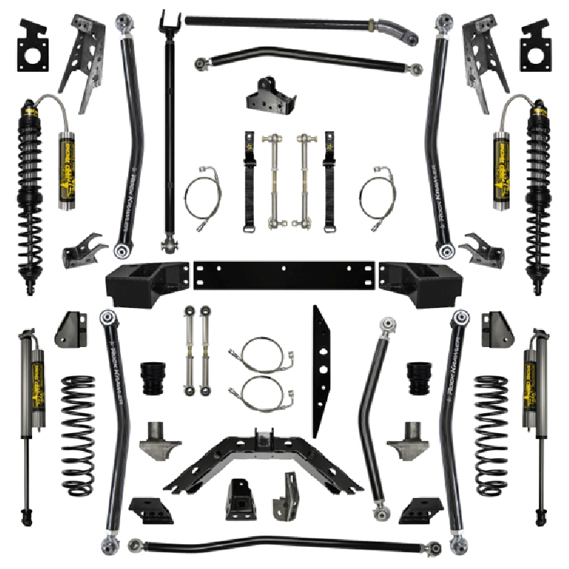 Rock Krawler 4.5" Stage 2 X-Factor Coil-Over Long Arm System Lift Kit with 3" Rear Stretch