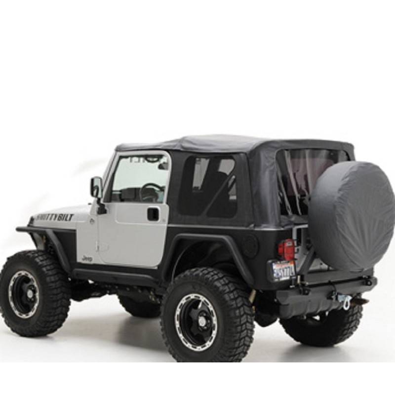 Smittybilt Replacement Soft Top with Tinted Windows - Black Diamond