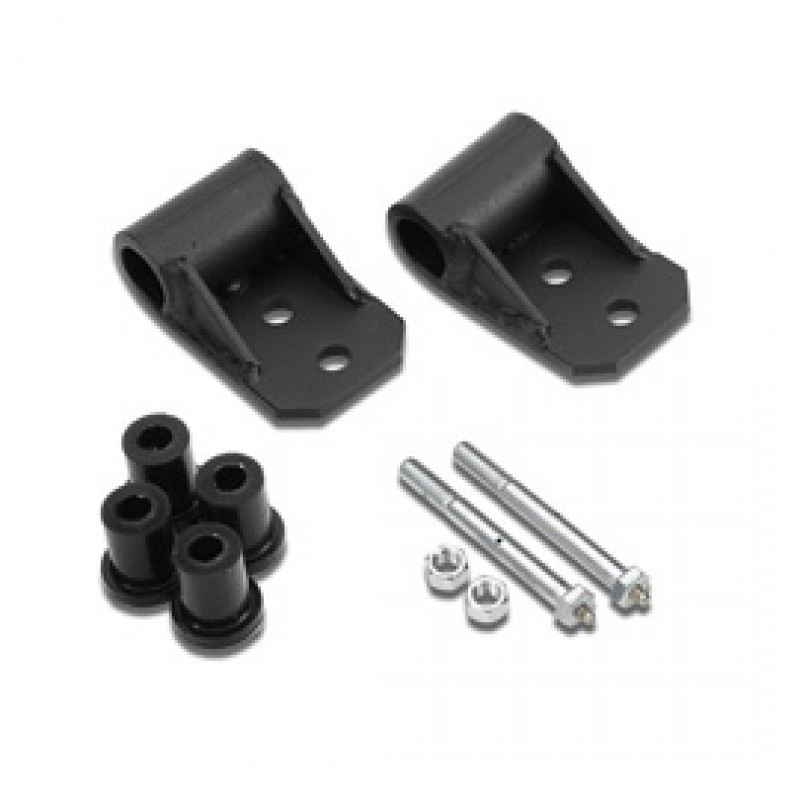 Shackle Frame Brackets w/Greasable Bushings & Bolts 2-1/2" Front