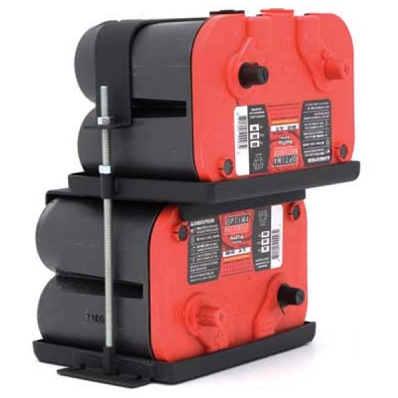 Smittybilt Dual Battery Tray For Optima Brand Batteries Metal Black Powdercoated Tray Only Best Prices Reviews At Morris 4x4