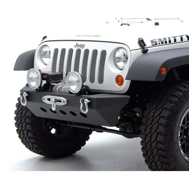 Smittybilt SRC Classic Front Bumper with Winch Plate - Textured Black