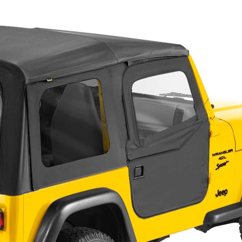 Bestop Soft Upper Doors For Steel Half Doors Black Diamond Pair Upper Doors Only
