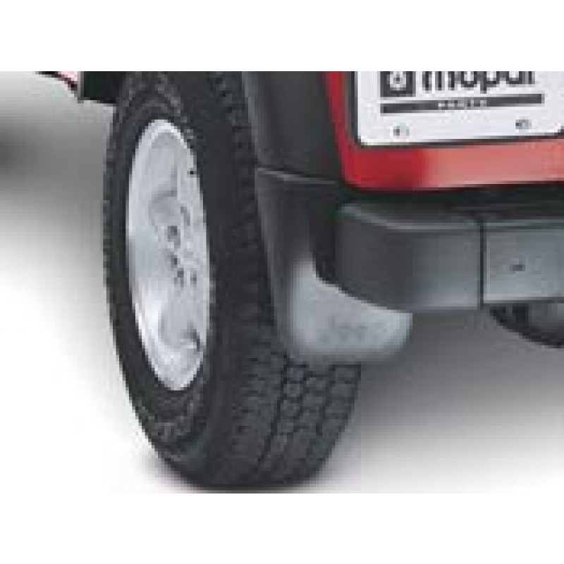 Splash Guard, Rear Deluxe Molded Black w/ Jeep Logo Pair