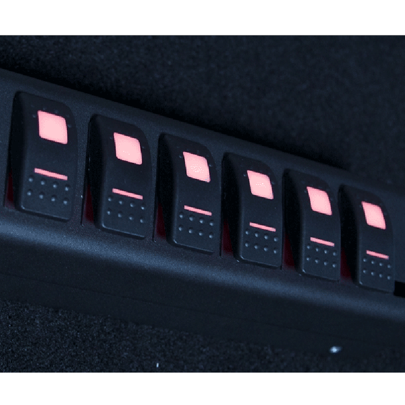 sPOD 6 Dual LED Switch Panel and Source System Kit - Red LED