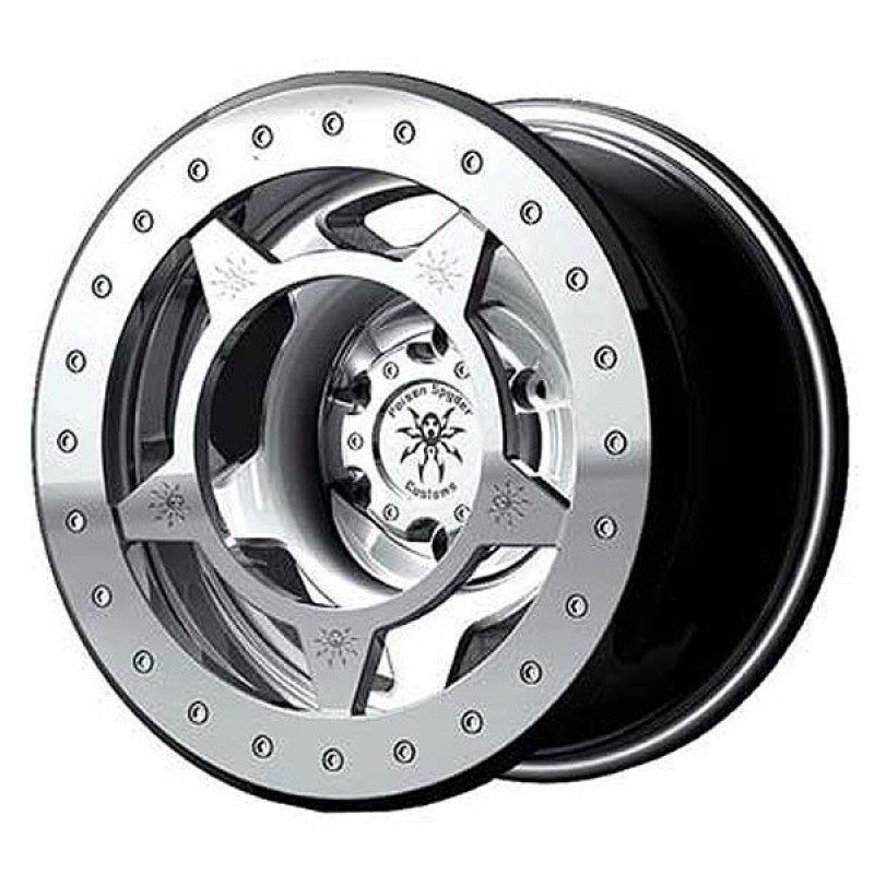 Spyderlock Wheels 756 Series Wheel - 17"x 9.5" - Bolt Pattern 8x6.5" - Backspacing 3.5" - Offset -38mm - Machined Finish