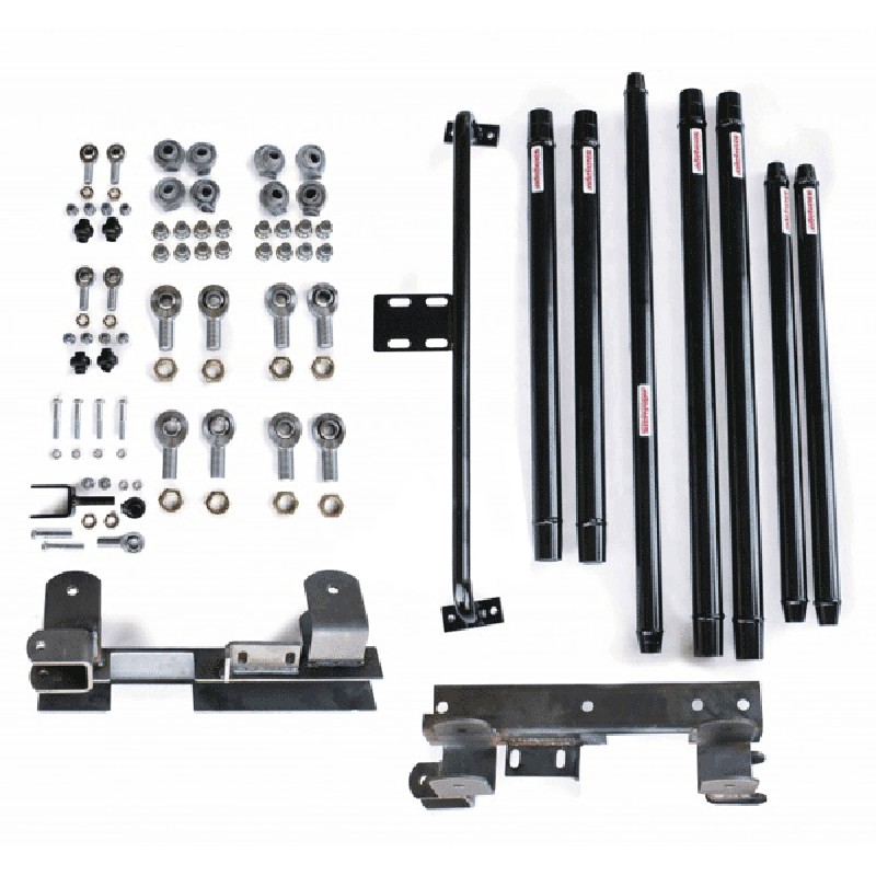 Steinjager Long Arm Travel Kit for 2"-6" Lift and Automatic Transmission, Chrome Moly Tubing - Black