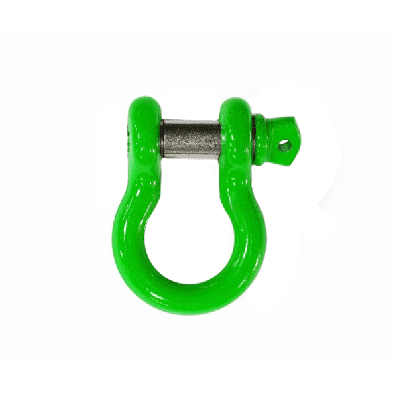Steinjager 3/4" D-Ring Shackle, 4.75 Ton Work Load Limit, Neon Green - Sold Individually