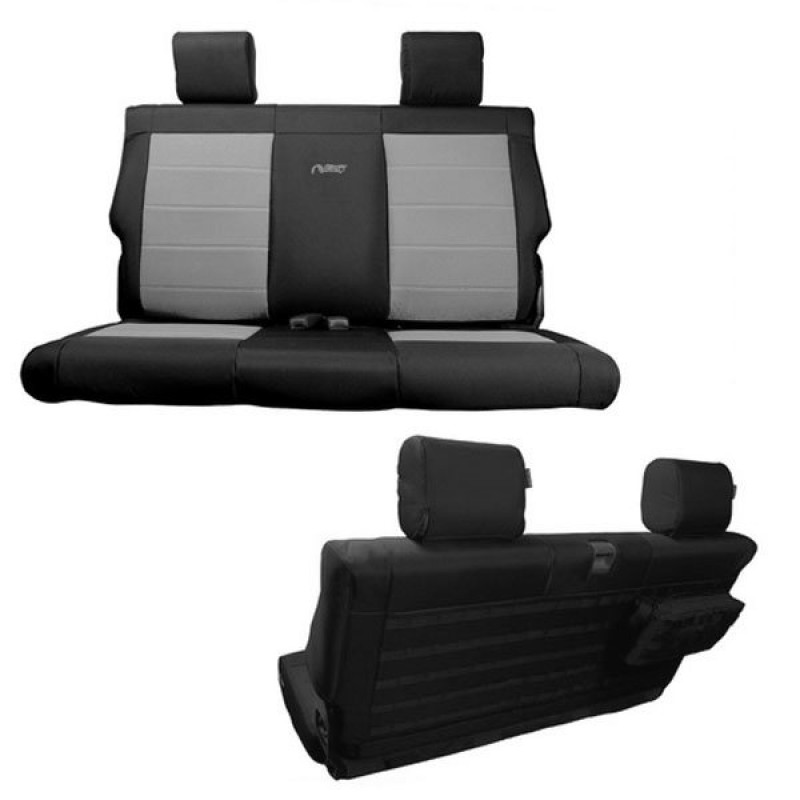 Bartact Supreme Rear Bench Seat Cover Black And Graphite