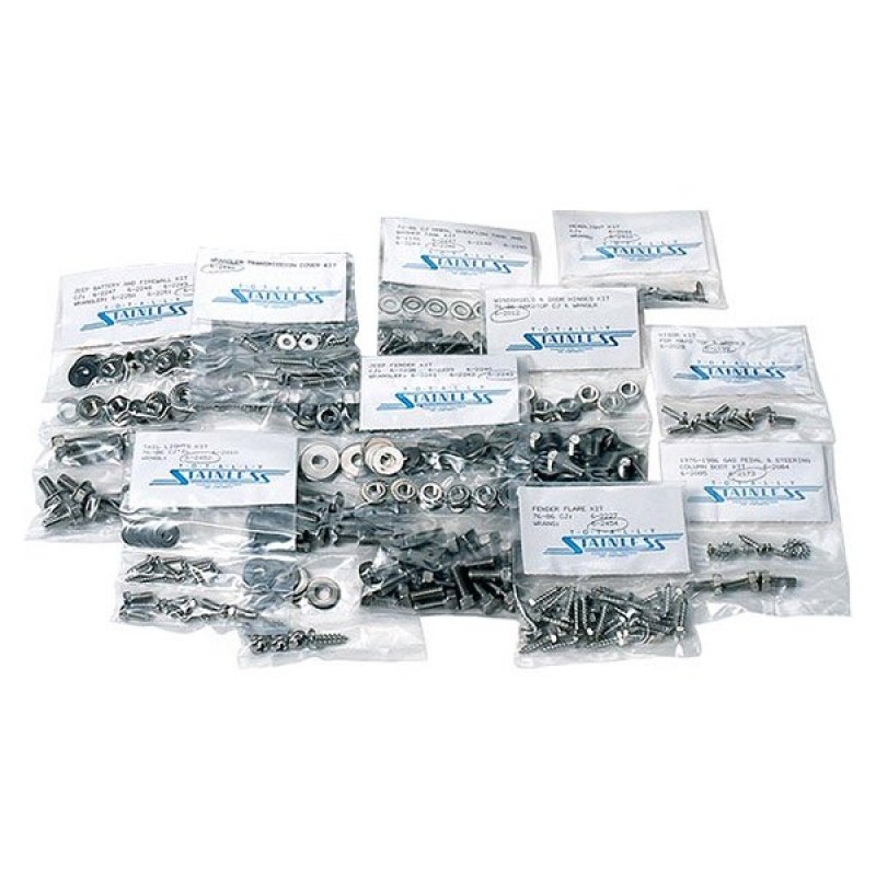 Totally Stainless Body Bolt Kit - Hex Head 654 Pieces