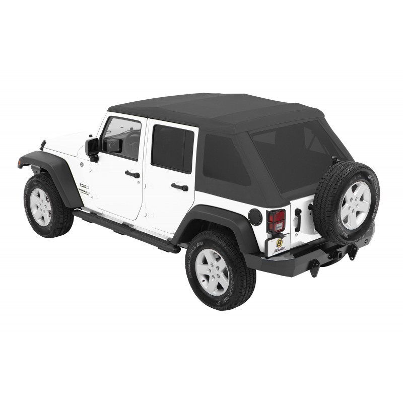 Bestop Trektop Nx Glide Soft Top With Tinted Side Rear Windows Grey Twill Best Prices Reviews At Morris 4x4