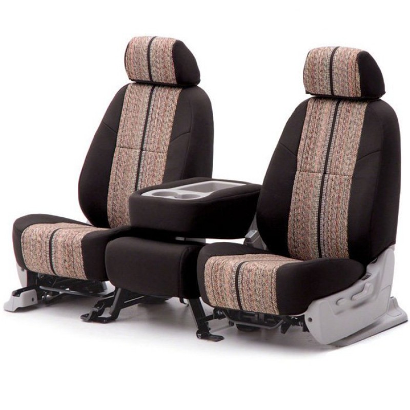 Coverking 60/40 Rear Bench Seat Cover, Saddleblanket/Neosupreme Sides - Black
