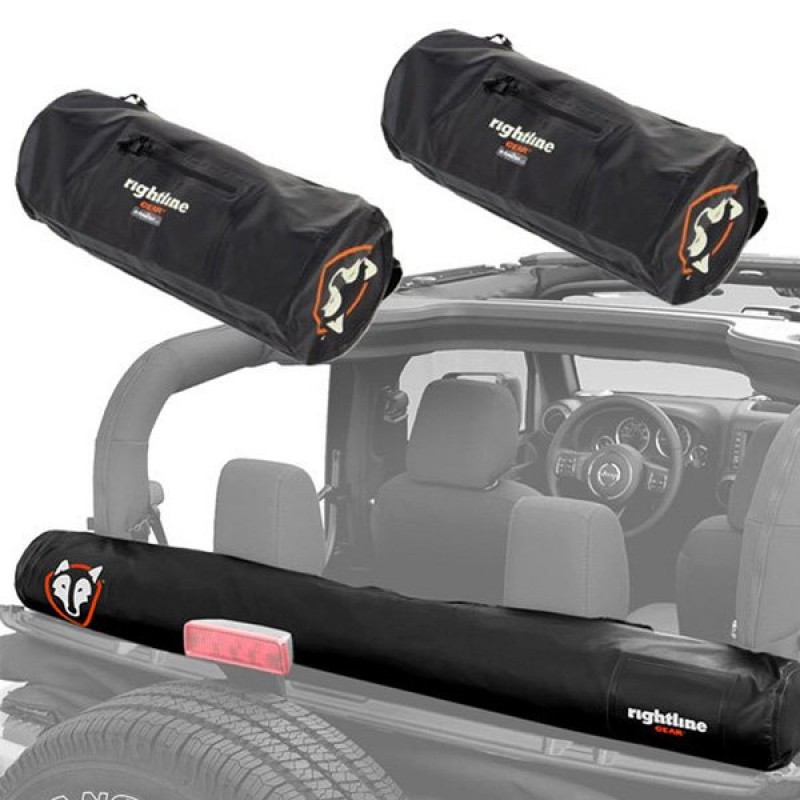 Rightline Gear Roll Bar & Soft Top Window Storage Bags - Black