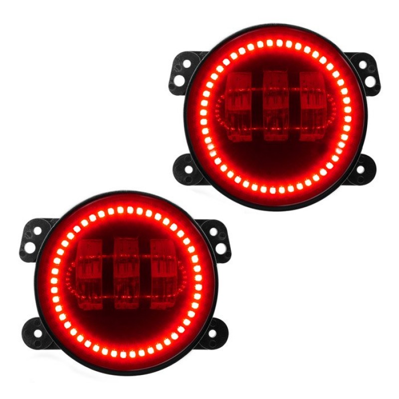 Oracle High Powered LED Fog Lights, Red - Pair
