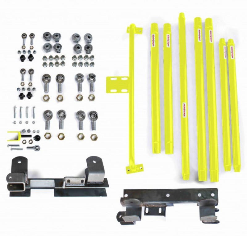 Steinjager Long Arm Travel Kit for 2"-6" Lift and Automatic Transmission, Chrome Moly Tubing - Lemon Peel