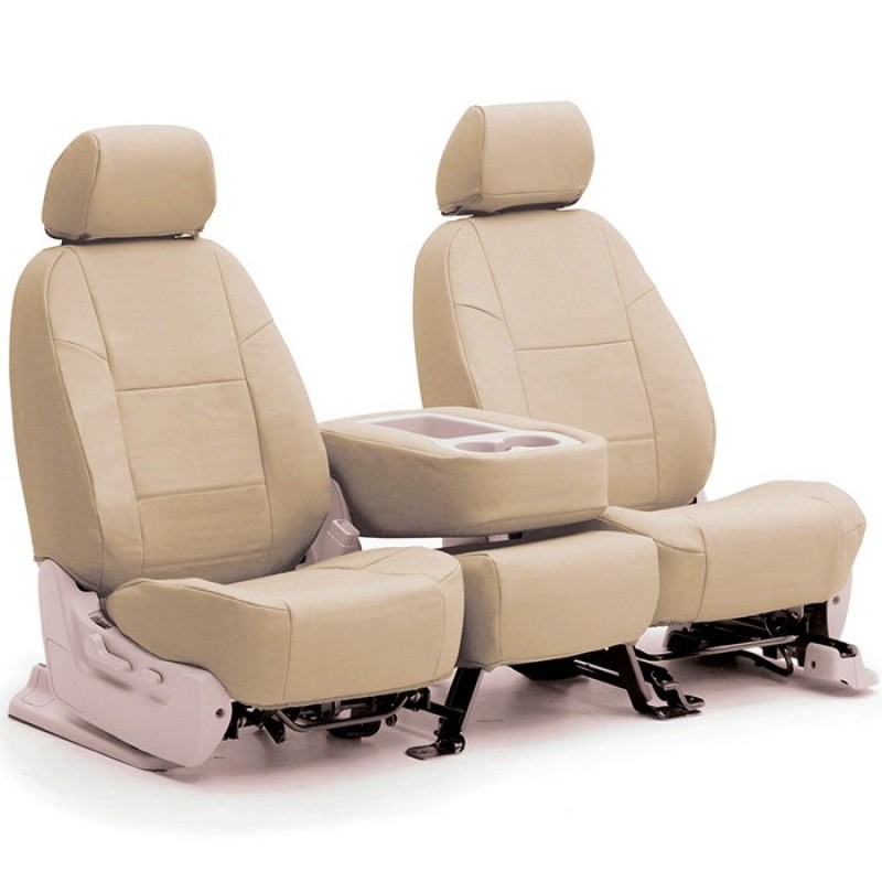 Coverking Front Bucket Seat Cover, Leather - Beige