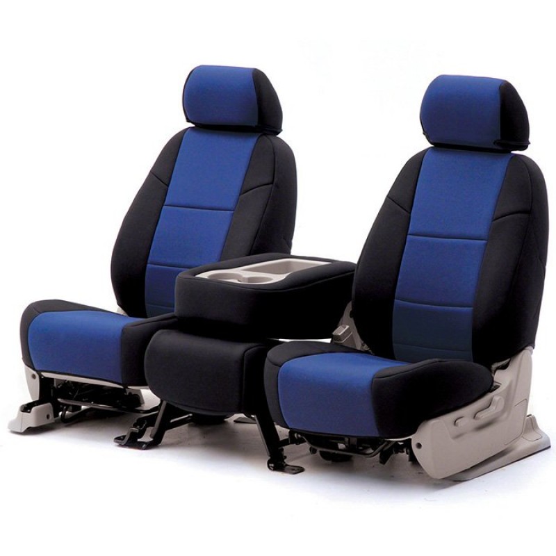 Coverking Front Bucket Seat Cover, Neoprene - Blue/Black Sides