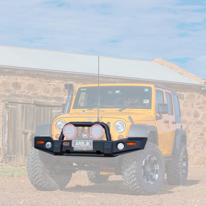 ARB Deluxe Combination Front Bull Bar Bumper with Winch Mount - Integrit Textured Black Powder Coat