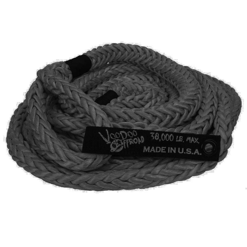 Voodoo Off Road 7 8 X 30 Kinetic Recovery Rope 38 000lb With Rope Bag Black Best Prices Reviews At Morris 4x4