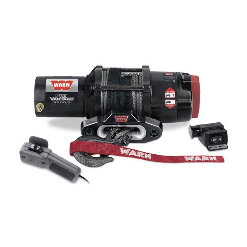 Warn ProVantage 3500-s Winch with Synthetic Rope and Aluminum Hawse Fairlead - 3,500 lbs.