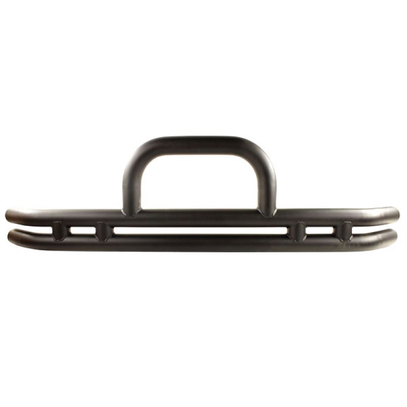 Warrior Double Tube Front Bumper with Hoop - Black