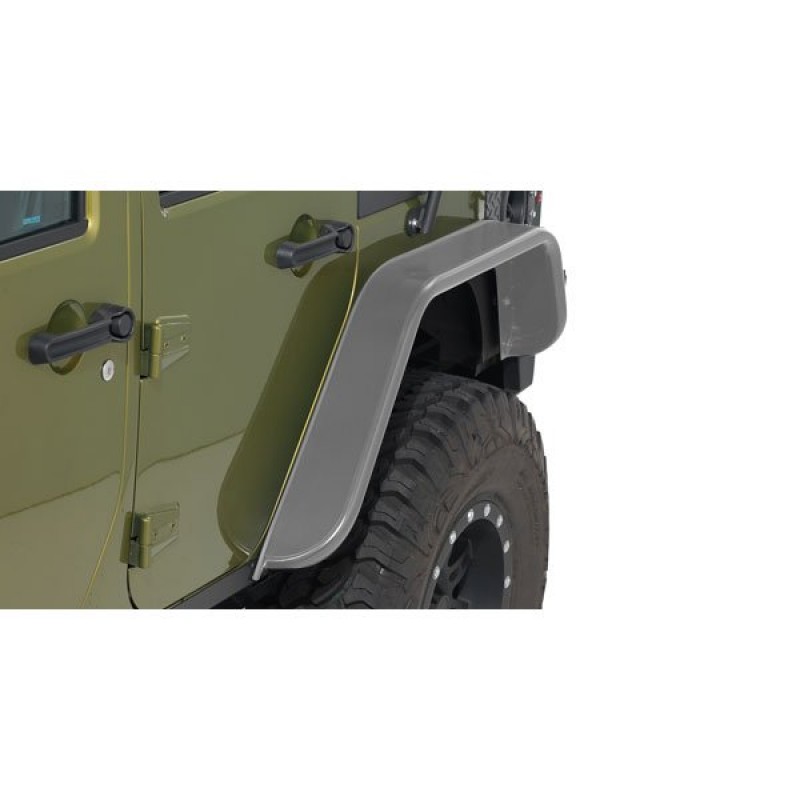 Warrior 6.5" Wide Rear Tube Flares, Uncoated Steel - Pair
