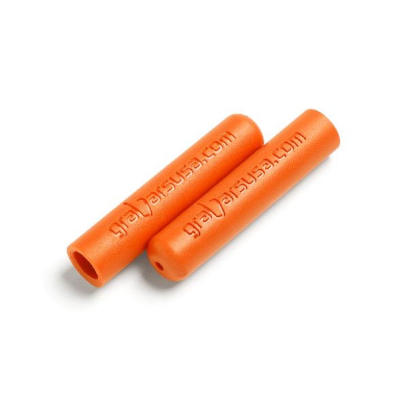 Welcome Distributing Dual Layer Rubber GraBar Grips, Orange - Pair