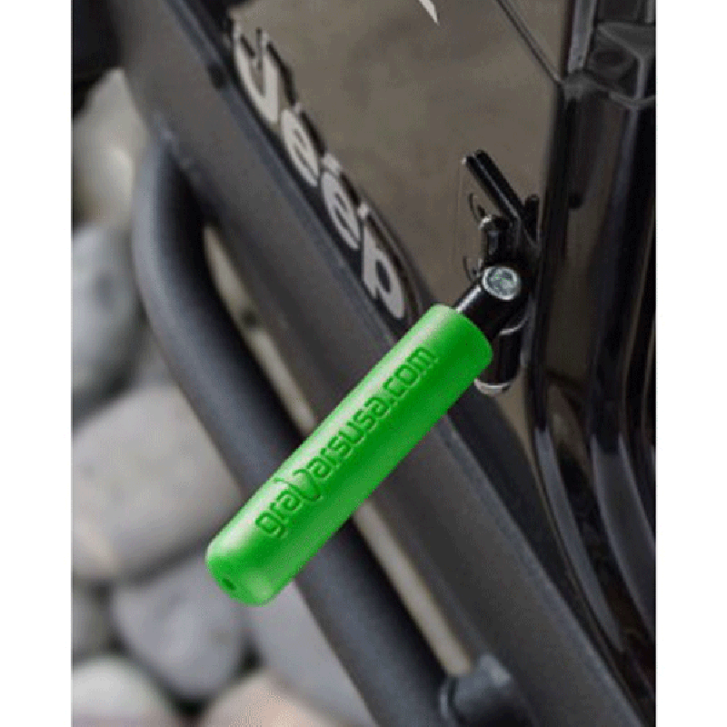 Welcome Distributing GraBar BootBars (Foot Pegs), Black Steel with Green Dual Layer Rubber Grips - Pair