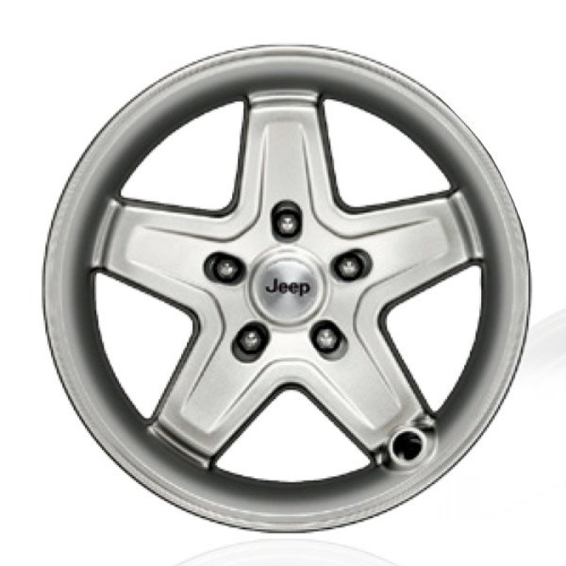 MOPAR Classic 5 Spoke Aluminum Wheel - 17"x7.5" - Bolt Pattern 5x5" - Silver