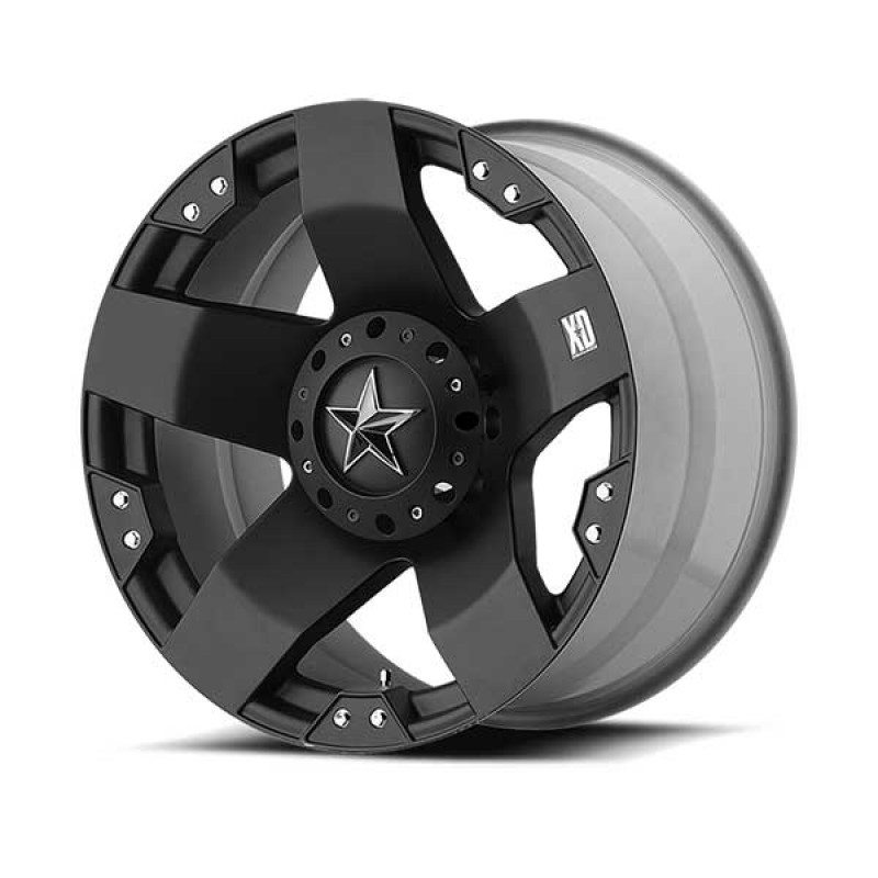 KMC XD775 Rockstar Series Wheel - 20"x8.5" - Bolt Pattern 6x5.3" & 6x5.5"- Backspacing 5.14" - Offset 10 - Matte Black