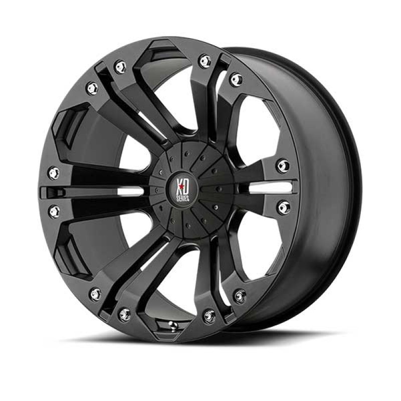 KMC XD778 Monster Series Wheel - 18"x9" - Bolt Pattern 6x5.3" & 6x5.5"- Backspacing 4.53" - Offset -12 - Matte Black