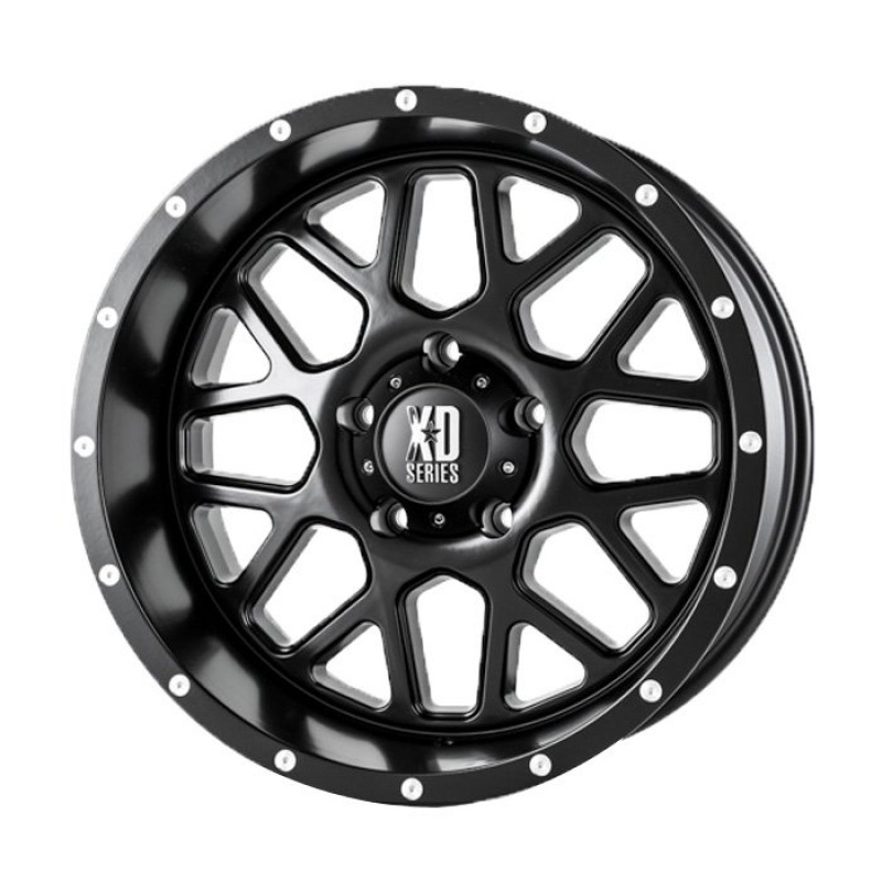 KMC XD820 Grenade Series Wheel - 20"x12" - Bolt Pattern 5x5" - Backspacing 4.77" - Offset -44 - Satin Black