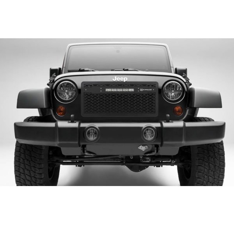 T-Rex ZROADZ Series Grille with 10" Slim Single Row LED Light Bar - Center Mounted