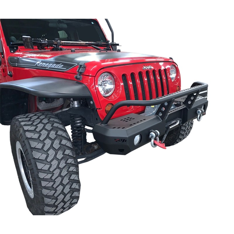 Warrior JK MOD Series Front Mid-Width Bumper with Brush Guard | Best Prices  & Reviews at Morris 4x4
