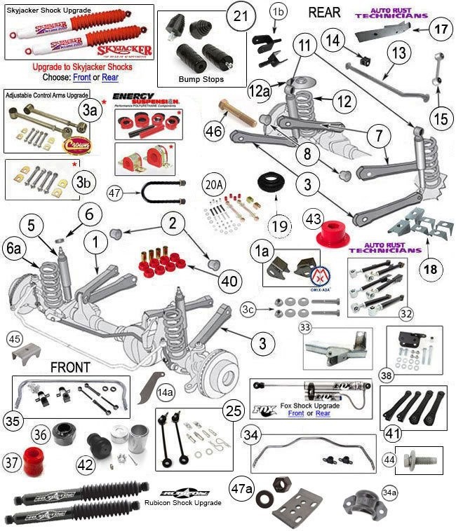 Jeep Wrangler Suspension Parts|TJ 97-06|Morris 4x4 Center