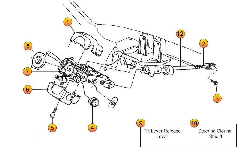 Jeep Steering Column Parts | 1997-2001 Jeep Cherokee XJ Parts | Morris 4x4  Center