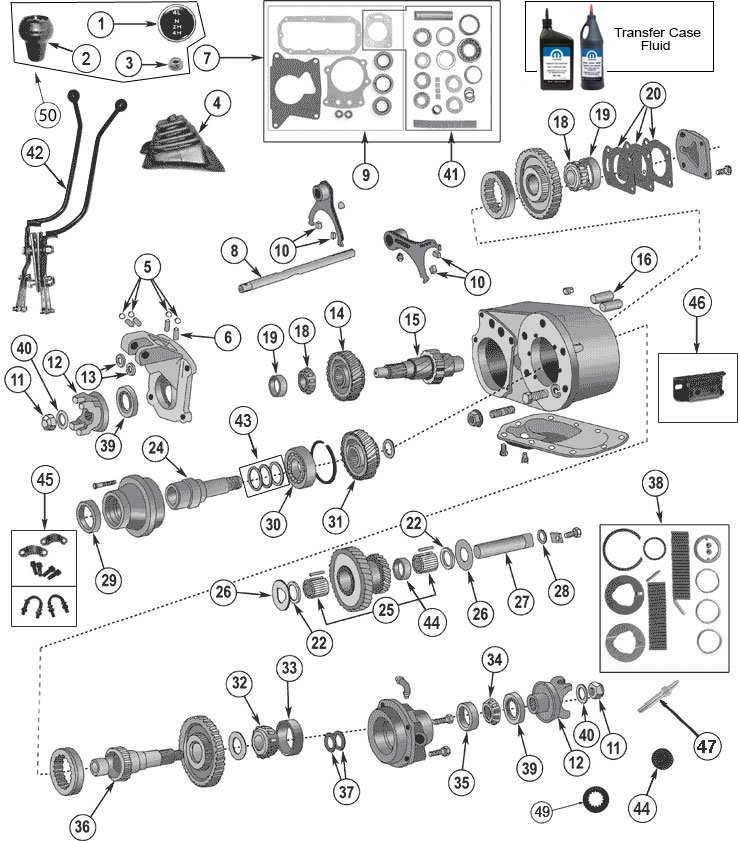 Dana 300 Transfer Case Part Diagram