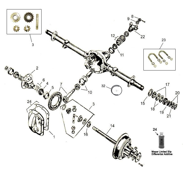 Dana Model 27 Rear Axle Parts for Vintage CJ's & Willys Dana Model 27 Rear Axle Parts for Vintage CJ's & Willys